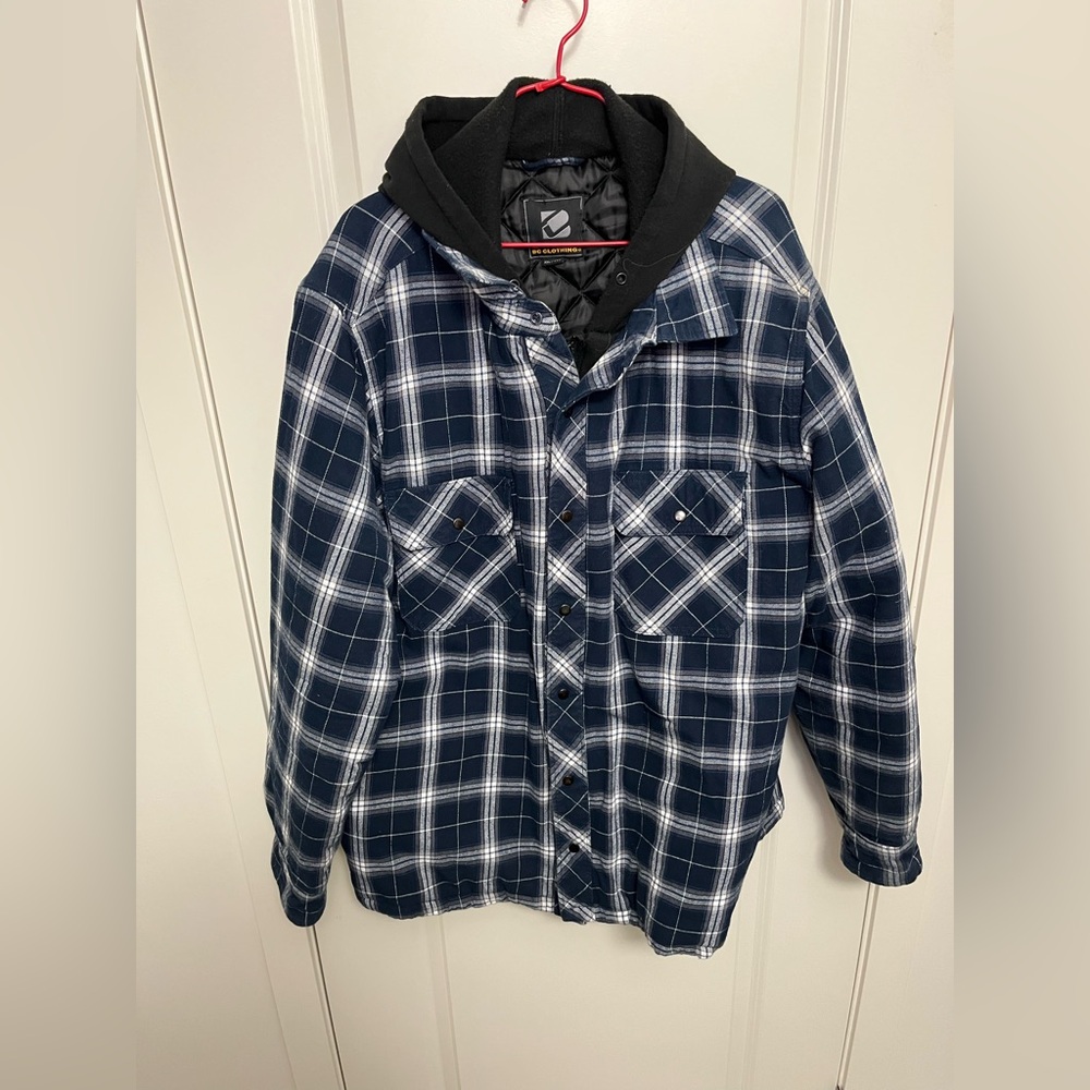The BC Clothing Men's Blue Plaid Jacket in size XXL